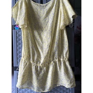 Mididress yellow blouse/