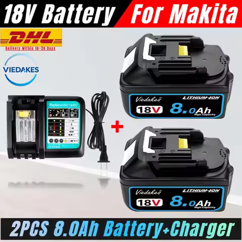 🌍Stable for סוללה מקיטה 18v מקורית compatible for 18v HR140D DDF487 DBO180Z DTD173 DGA404 DGA504 DTD
