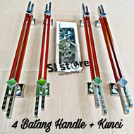 full set handle kunci pintu  kuputarung panjang 45cm / 60cm gagang pintu rumah minimalis pegangan pi