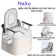 Bồn cầu di động đa chức năng, Ghế Ngồi toilet Khử Mùi Tiện Dụng cho người già, bà bầu , người bệnh t