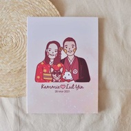 客製似顏婚 加購A4精裝結婚證書套