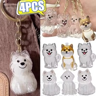 1-4Pcs Transparent Puppy Shaped Key Holder - Lovely Gifs for Friends - Dog Hair Storage Box Keychain