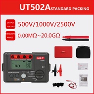 เครื่องวัดแรงต้านทานสายดินฉนวนกันความร้อน UT501A UNI-T 1000โวลต์มิเตอร์วัดระยะเครื่องวัดความต้านทานไ