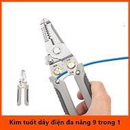 Kìm tuốt dây đa năng xuất Nhật ,kềm cắt kèm bấm cos dây tách vỏ xoắn dây cho thợ điện bằng thép khôn