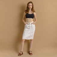 復古 90 年代 Moschino Junior 白色棉質高腰裙 7872