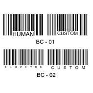 【Barcode】 Custom Temporary Barcode Tattoo / Waterproof Tattoo Sticker Waterproof Temporary Tattoo Wa
