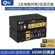 Suis KVM Berbilang Saluran HDMI2.1/8K60h Audio Mikrofon USB3.0 922HUA-5