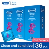 [Close Fit 36s ]49mm Small Size Natural Latex Rubber Durex Condoms for Men Condom Sleeve Durex Condom Close Fit Bundle of 3