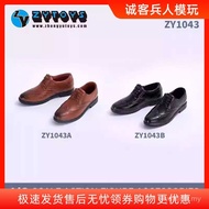 ZY1043 Men's 1/6 Booker Formal Wear Business Hollow Leather Shoes Pattern Soldier Model Suit Shoes R