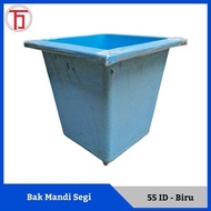 Bak Air Mandi Fiber | Fibre Segi 55 ID Biru