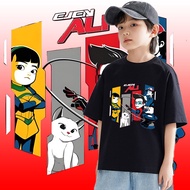 ! Ejen Ali Cotton T-shirt Kids IRIS Team | Unisex Baju Kanak | Size S-5XL/100~150CM