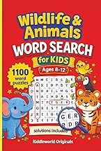 Wildlife & Animals Word Search for Kids Ages 8-12: 1100 words puzzles activity book with solutions i