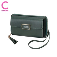 CLAFELOR-Shoulder Bag Fashion Pu Leather Model JJ-875 There Is A Card Slot. Long Shoulder Strap.