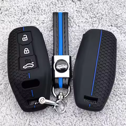 3 Buttons Silicone Car Remote Key Case for Audi A5L A6l E-tron A3 A5L Q6 Q6L Q5 2026 Car Accessories