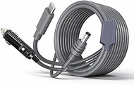 9.84FT Mini USB C to DC Power Cord 3 in 1, Mini DC Power Cable Cigarette Lighter, Mini Cable 12V-24V