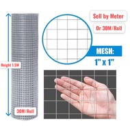 S/S 304 Pagar Wayar Mesh 1" X 1" X 1.0MM X 1 METER / 304 WELDED MESH