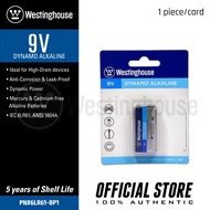 Westinghouse Premium Dynamo Alkaline Battery IEC 6LR61, ANSI 1604A, 9V Rectangle for Smoke Alarms, Smoke Detectors, Walkie-Talkies, Transistor Radios, Medical Batteries, LCD displays, and Other Small Portable Items, 6LR61 BP1