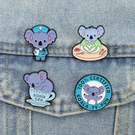 ~~ Blue koala Corsage Cartoon Cute Nurse Teacup koala Accessories Badge 0526hw