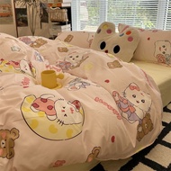 Dễ thương Instagram phim hoạt hình bút chì màu Shin chan giặt bông bốn sinh viên chăn Bộ Ga trải giư