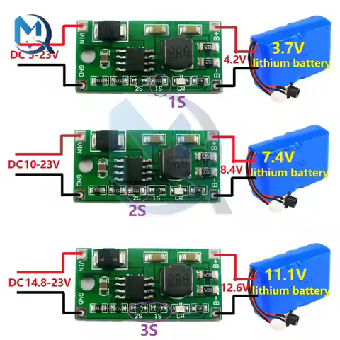 DC 5-23V 1S 2S 3S Multi-Cell Version 18650 Lithium Battery Chargering Board for Li ion Cell Solar Po