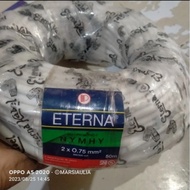 Eterna stranded cable 2x0.75 per meter 2x 0.75mm white meter