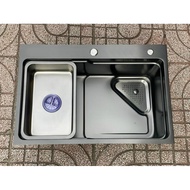 Chậu Rửa Bát 1 Hố inox 304 cao cấp- Kích Thước 68x45 Hàng Chính Hãng Bảo Hành 24 Tháng - HDC STORE