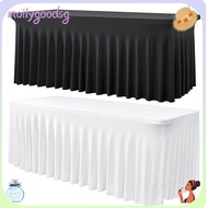 MOILYGOODSG Stretch Tablecloth, Elastic Universal Table Skirt,  4/6FT Spandex Washable Bed Cover Par