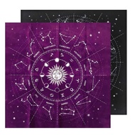 12 Constellations Divination Tablecloth Veet Tarot Card Table Cloth Home Decor 49x49cm Board Game Ac