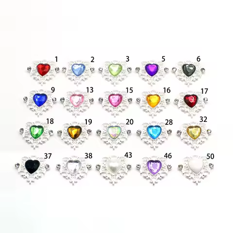 New 21 * 25MM Peach Heart Alloy Rhinestone Clothing Accessories Diy Headwear Clothing Bow Decoration