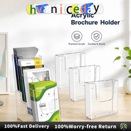 Acrylic Brochure Wall Mount A4/A5 Flyer Brochure Holder Magazine Literature Holder Kad Pemegang Dind