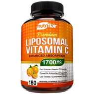 美國NutriFlair 脂質體維他命C 1,700毫克/每食用份量 180粒素食膠囊