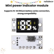 NAILSDECOR Battery Level Indicator Module, Low Power Operation Series Connected Battery Power Meter 