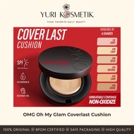 OMG Oh My Glam Coverlast Cushion 15g - Cushion Foundation Concealer Skin Tint Make Up Dewy Finish