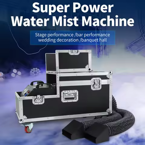 From EU US 3000W 5000W Low Lying Fog Machine Double Tubes Water Mist Machine 2000W Smoke Stage Equip