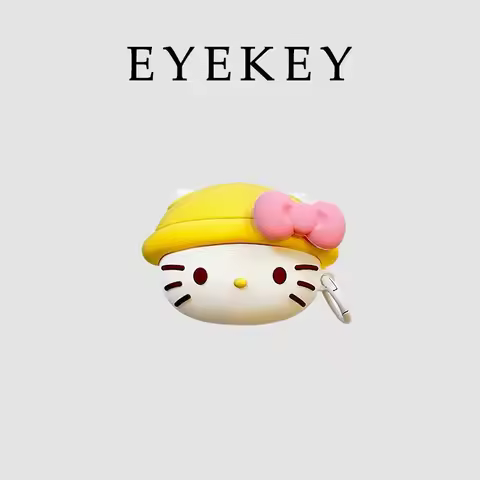 Cute Yellow Cap Kitty Cartoon For Airpods 4 Case For Apple Airpods 1 2 3 Pro 2 Earphone Case Cute Wi