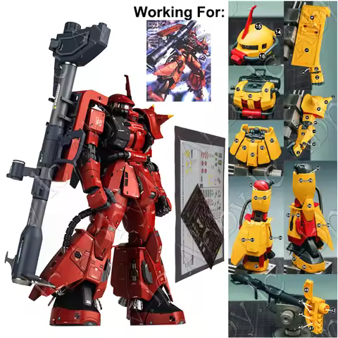 For MG 1/100 MS-06R-2 Zaku II Johnny Ridden Custom Ver.2.0 UC Recast Ver EVO Resin Dress Up Conversi