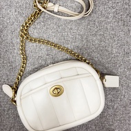 Coach專櫃款小羊皮相機包