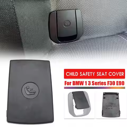 Black Car Rear Child Seat Fixing ISOFix Plastic Cover For BMW 3 Series E81 E87 E87 E82 F20 E90 E91 X