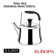 Europa Ceret Masak Air Jumbo Teko Bunyi Klasik STainless Steel TEBAL
