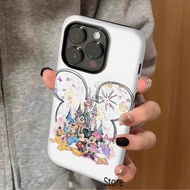 Sarung Telefon Disney Castle 2-dalam-1 untuk iPhone 16/17 Pro/13 Pro Max/11/14 Pro Max/17AIR/11 Pro 
