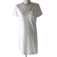 Excellent condition, authentic HERMES 22SS cotton short-sleeved dress/tunic with embroidered Chaine 