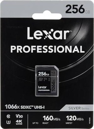 LEXAR Professional 256GB 1066x SDXC™ UHS-I 記憶卡 SILVER系列