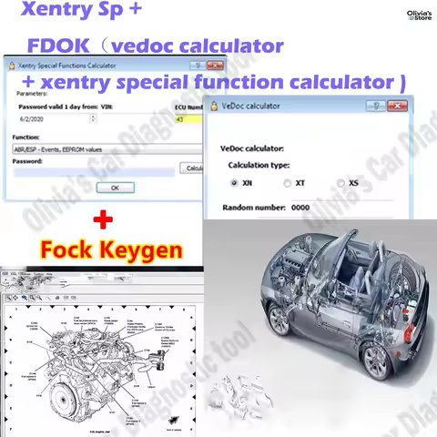 Xentry Special Function Calculator and FDOK Vedoc Calculator with Keygen for European American car M