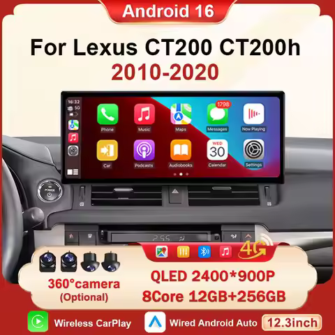 GPS Navi Android 16 Head Unit For Lexus CT200 CT200h 2010-2020 UItra-thin Screen Split Screen Carpla