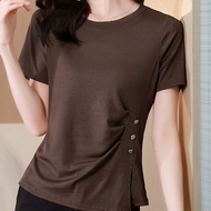 Modal Cotton Short Sleeved T-shirt Women's Slim Fit Top