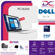 【READY STOCK】 Dell Pro 16 PC16250 Business Laptop (Ultra 7 255U/16" FHD+ /16GB RAM/ 512GB SSD/Integr