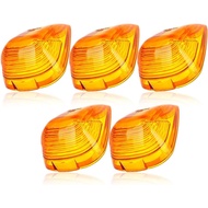KOMAS 5pcs Cab Marker Light Amber Cover, Cab Roof Running Light, Top Marker Light for 1999-2016 Ford