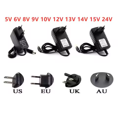 AC DC 5V 6V 8V 9V 10V 12V 13V 14V 15V 24V Power Supply Adapter 1A 2A 3A Transformers 220V To 12V Pow