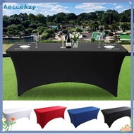 HECCEHZP High Stretch Tablecloth, Universal 4/6FT Rectangular Table Cloth, Black Washable Elastic Be