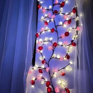 LED Decorative Living Room Rattan Lights Bedroom Wall Stickers Atmosphere Room Decorative Light Stri